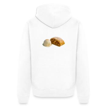 Strudel aux pommes avec glace à la vanille - Veste à capuche bio Premium Unisexe - blanc - Dos - Thijin (182cm)