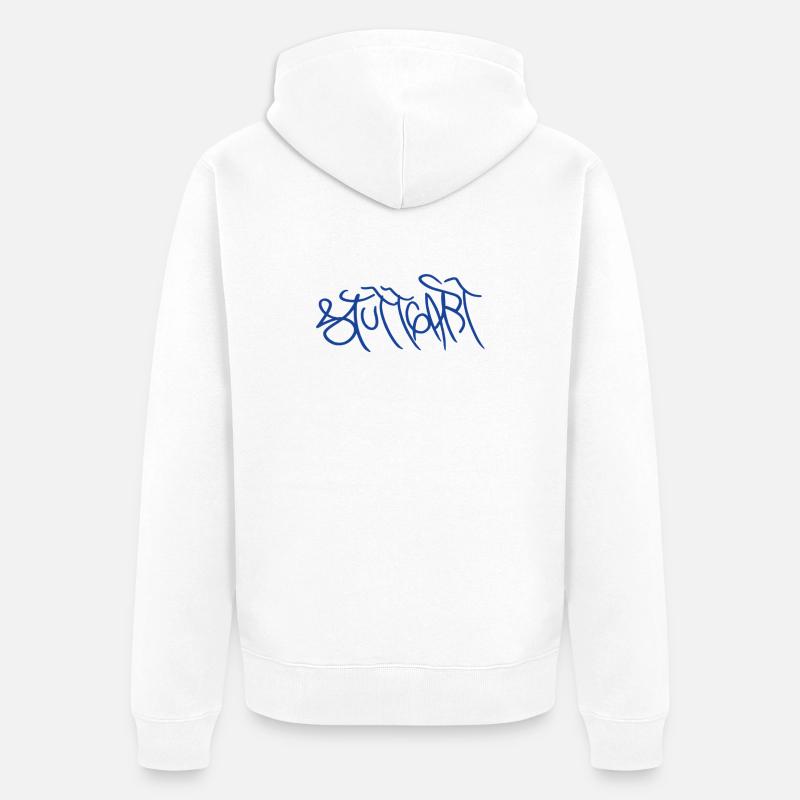 Stuttgart dans le style graffiti - Veste à capuche bio Premium Unisexe - blanc