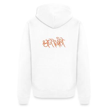 Stuttgart Streetart Souvenir - Unisex Premium Bio Zip Hoodie - Weiß - Hinten - Thijin (182cm)