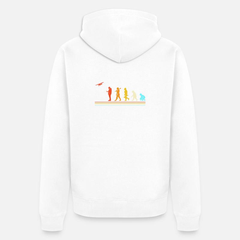 Avion modèle modèle - Veste à capuche bio Premium Unisexe - blanc
