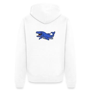 Dino - Veste à capuche bio Premium Unisexe - blanc - Dos - Thijin (182cm)