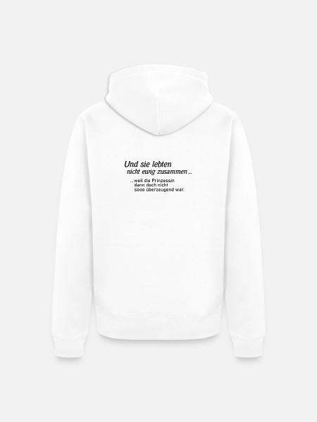 Scheidungsparty Prinz - Unisex Premium Bio Zip Hoodie - Weiß