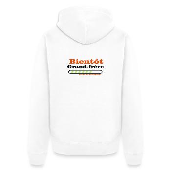 soon to be a big brother - Unisex Premium Organic Zip Hoodie - white - Back - Thijin (182cm)