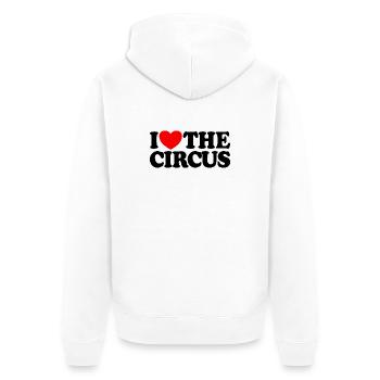 J’adore le cirque - Veste à capuche bio Premium Unisexe - blanc - Dos - Thijin (182cm)