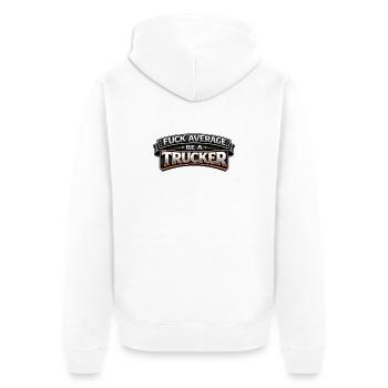 Fier camionneur – passion sur la route - Veste à capuche bio Premium Unisexe - blanc - Dos - Thijin (182cm)