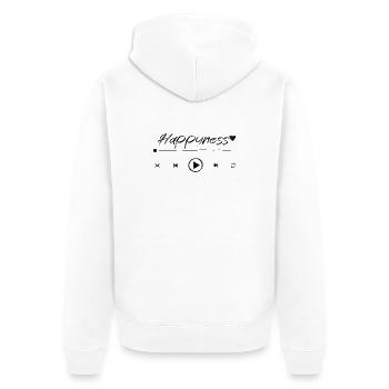 bonheur - Veste à capuche bio Premium Unisexe - blanc - Dos - Thijin (182cm)