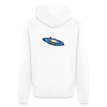 Séquence de localisation de la Voie lactée dans la galaxie spatiale - Veste à capuche bio Premium Unisexe - blanc - Dos - Thijin (182cm)