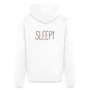 Chilischoten schläfrig - Unisex Premium Bio Zip Hoodie - Weiß - Hinten - Thijin (182cm)