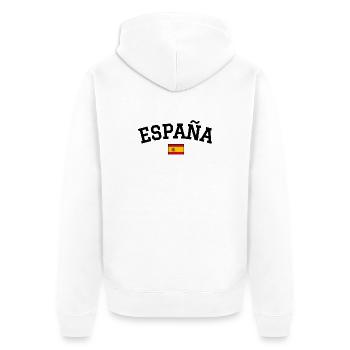 Drapeau espagnol Noir - Veste à capuche bio Premium Unisexe - blanc - Dos - Thijin (182cm)