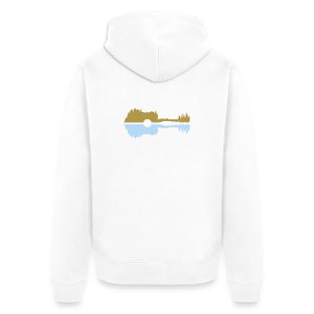 Guitar pastel - Unisex Premium Organic Zip Hoodie - white - Back - Thijin (182cm)