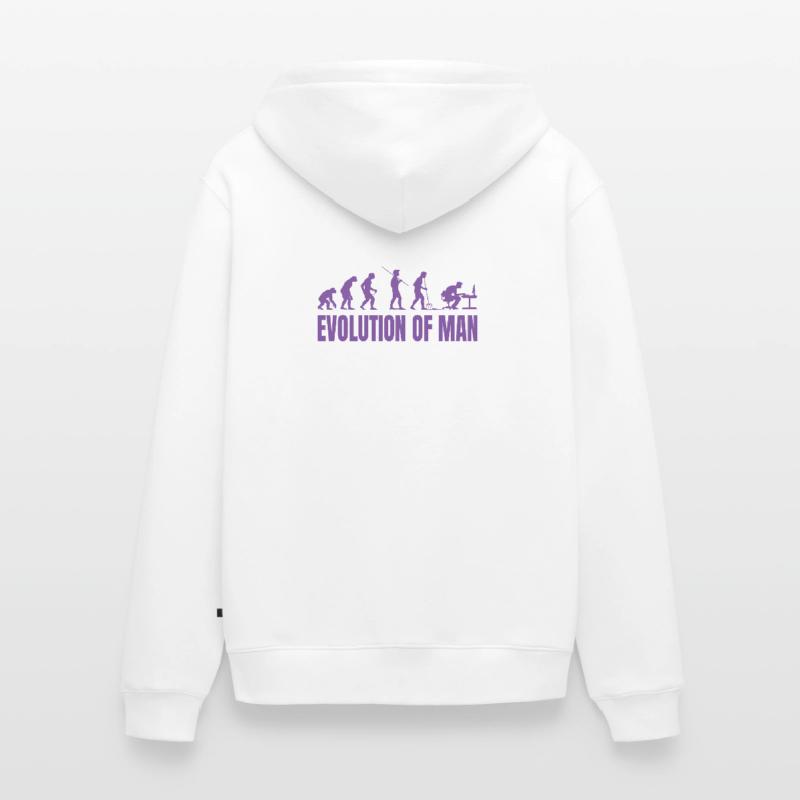 Programmierer Computerfreak Evolution Retro Unisex Premium Bio Zip Hoodie