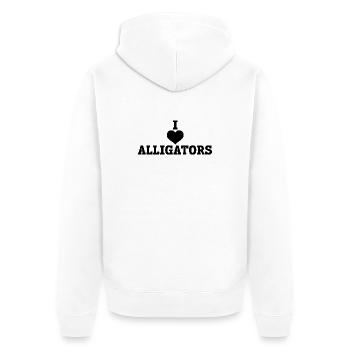 J’adore les alligators – Fan d’alligators - Veste à capuche bio Premium Unisexe - blanc - Dos - Thijin (182cm)