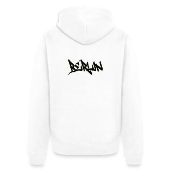Berlin Graffiti - Unisex Premium Bio Zip Hoodie - Weiß - Hinten - Thijin (182cm)