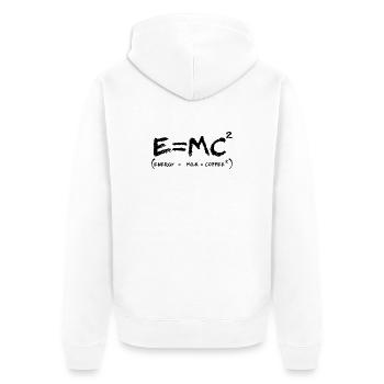 Coffee Energy Formula Geek Humor - Unisex Premium Organic Zip Hoodie - white - Back - Thijin (182cm)