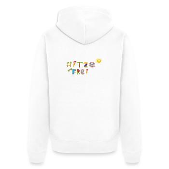 heat-free - Unisex Premium Organic Zip Hoodie - white - Back - Thijin (182cm)