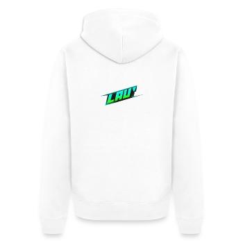 Lau' - Veste à capuche bio Premium Unisexe - blanc - Dos - Thijin (182cm)