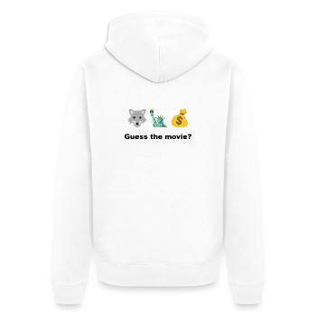 Wolf Freedom and Profit – rate mal, was ist der Film? - Unisex Premium Bio Zip Hoodie - Weiß - Hinten - Thijin (182cm)