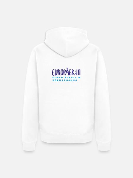 Europäer:in - Unisex Premium Bio Zip Hoodie - Weiß