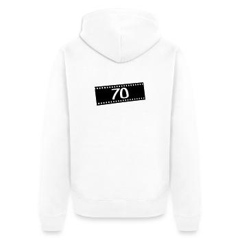 Film négatif-70 ans - Veste à capuche bio Premium Unisexe - blanc - Dos - Thijin (182cm)