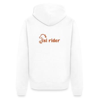 2541614 14950220 isi rider - Veste à capuche bio Premium Unisexe - blanc - Dos - Thijin (182cm)