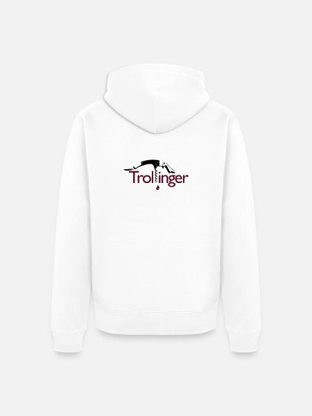 Trollinger - Unisex Premium Bio Zip Hoodie - Weiß