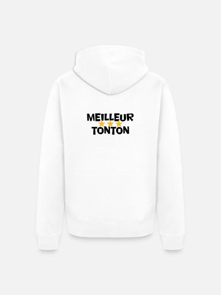 Best Uncle - Unisex Premium Organic Zip Hoodie - white