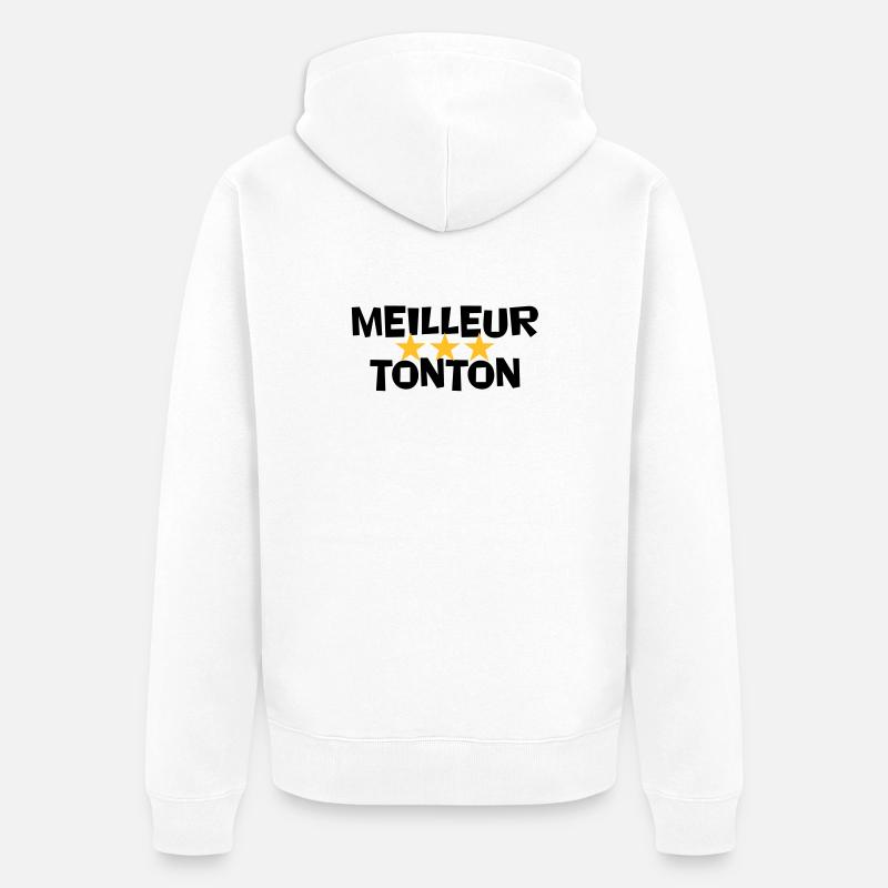 Meilleur Tonton - Veste à capuche bio Premium Unisexe - blanc