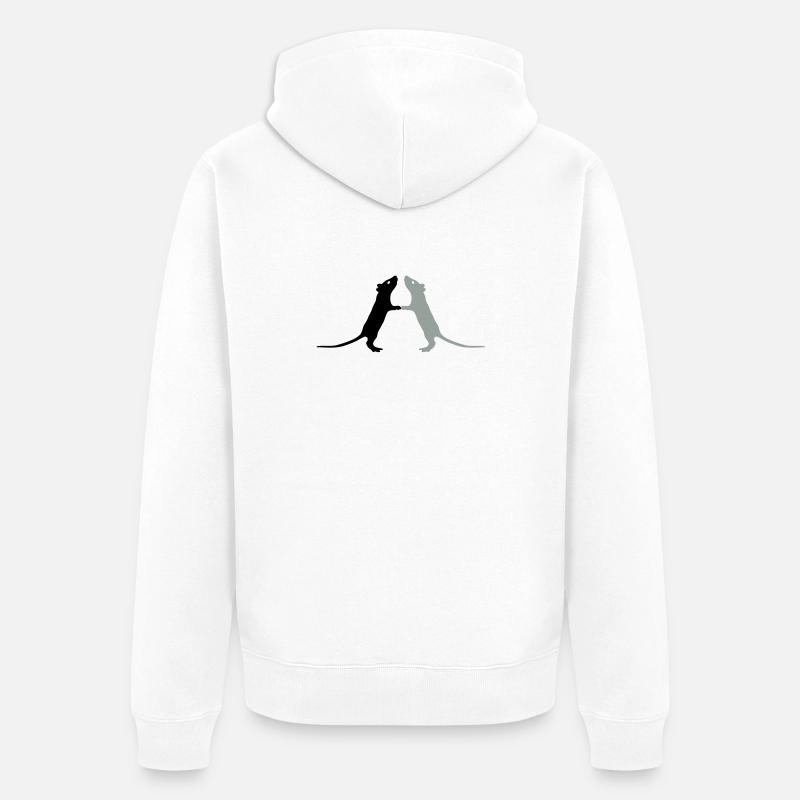 Rats - Veste à capuche bio Premium Unisexe - blanc