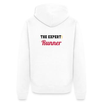 Course à Pied / Running / Jogging / Coureur - Veste à capuche bio Premium Unisexe - blanc - Dos - Thijin (182cm)
