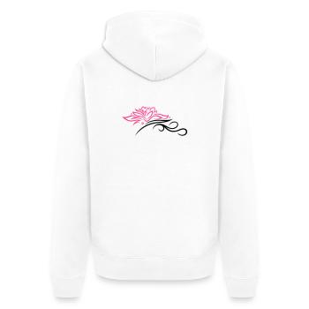 Lotus mit Tribal - Veste à capuche bio Premium Unisexe - blanc - Dos - Thijin (182cm)