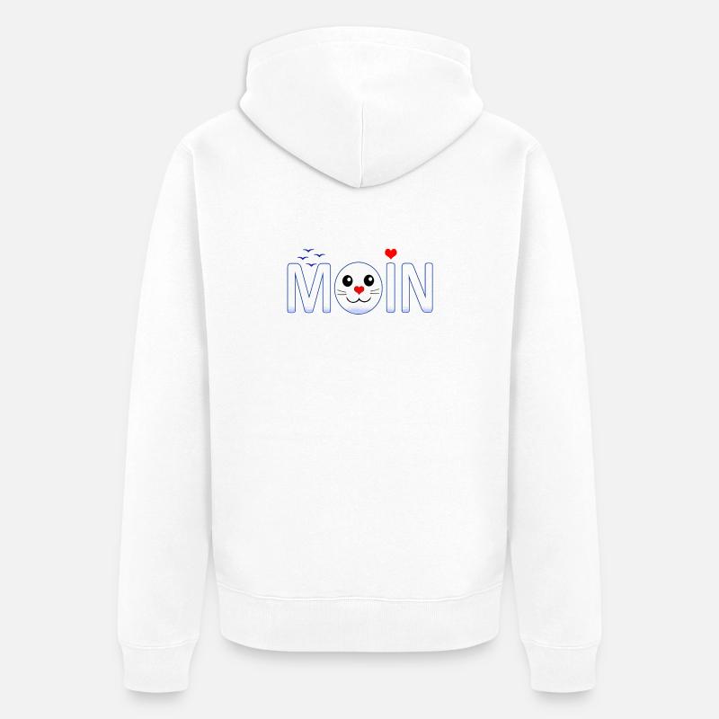 Moin Moin - Veste à capuche bio Premium Unisexe - blanc