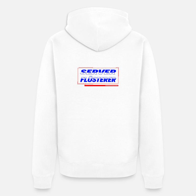 Server Flüsterer - Unisex Premium Bio Zip Hoodie - Weiß