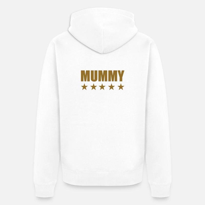 5-Sterne-Mama - Muttertag - Unisex Premium Bio Zip Hoodie - Weiß