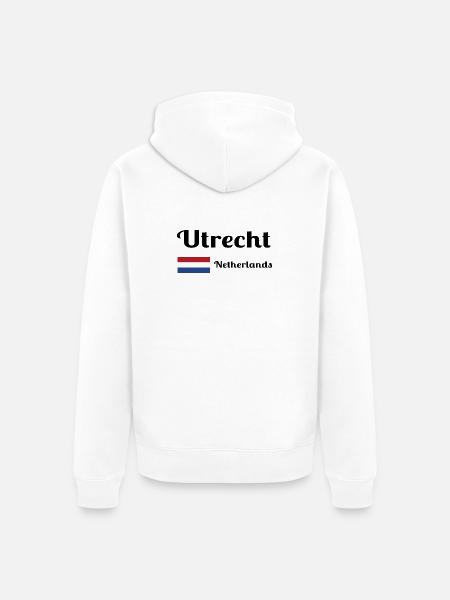 Utrecht, Netherlands- Stylish prints - Unisex Premium Organic Zip Hoodie - white