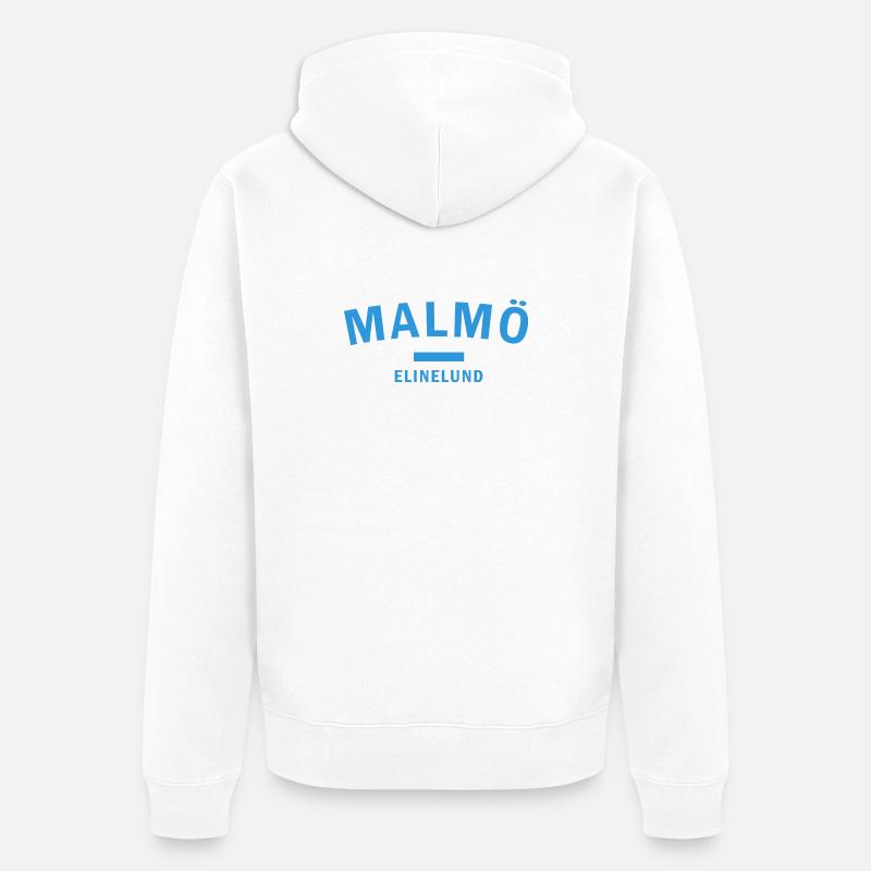 Vardagshjärta Malmö ElineLund Design - Veste à capuche bio Premium Unisexe - blanc