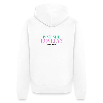 Isn't She Lovely – Inspirierende Beauty-Grafiken - Unisex Premium Bio Zip Hoodie - Weiß - Hinten - Thijin (182cm)