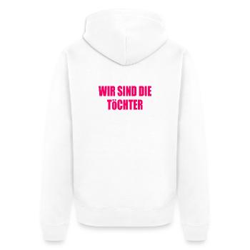 Nous sommes les filles - Veste à capuche bio Premium Unisexe - blanc - Dos - Thijin (182cm)