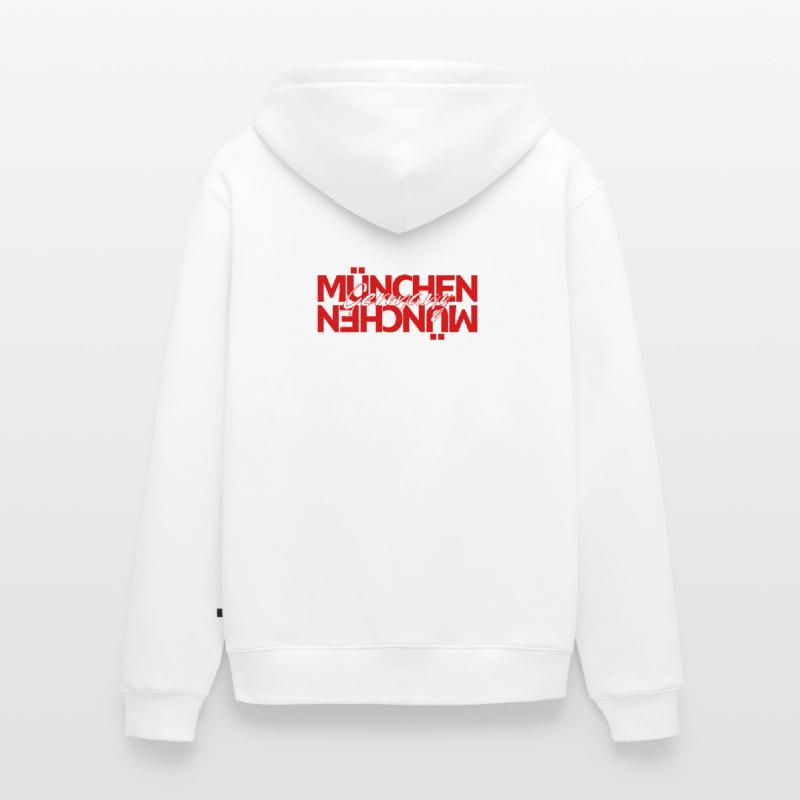 München Germany Script Overlay Unisex Premium Bio Zip Hoodie
