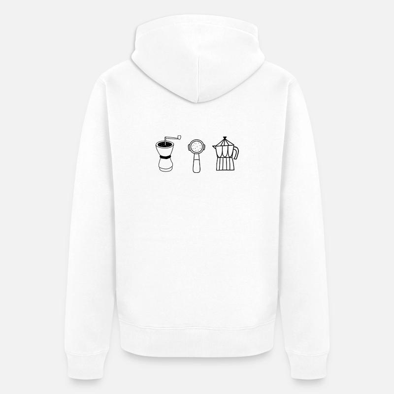 Évolution café  - Veste à capuche bio Premium Unisexe - blanc