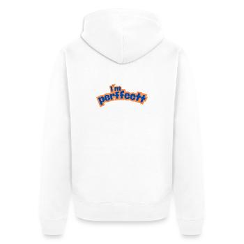 Orange parfait - Veste à capuche bio Premium Unisexe - blanc - Dos - Thijin (182cm)
