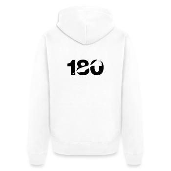 180, score parfait aux fléchettes, cent quatre-vingts - Veste à capuche bio Premium Unisexe - blanc - Dos - Thijin (182cm)
