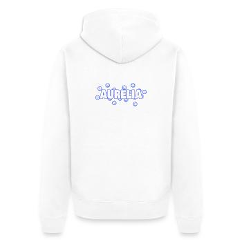 Dear Aurelia - Unisex Premium Organic Zip Hoodie - white - Back - Thijin (182cm)