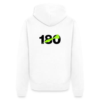 180 Triple 20 Perfection ! CENT QUATREVINGT, Fléchettes - Veste à capuche bio Premium Unisexe - blanc - Dos - Thijin (182cm)