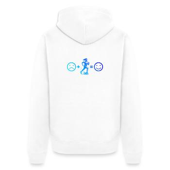 Motif emblématique de la course - Veste à capuche bio Premium Unisexe - blanc - Dos - Thijin (182cm)