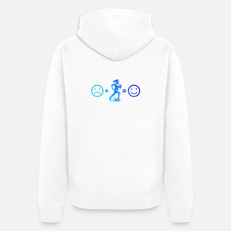 Motif emblématique de la course - Veste à capuche bio Premium Unisexe - blanc