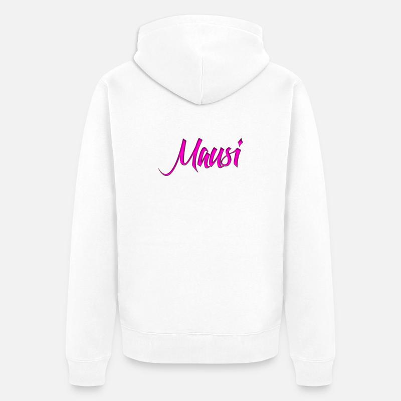 Mausi_Spruch - Veste à capuche bio Premium Unisexe - blanc