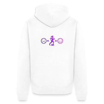 Racing Power Running Design - Unisex Premium Organic Zip Hoodie - white - Back - Thijin (182cm)