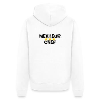 Best Chef - Unisex Premium Organic Zip Hoodie - white - Back - Thijin (182cm)
