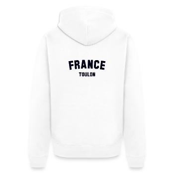 Toulon, France, France - Veste à capuche bio Premium Unisexe - blanc - Dos - Thijin (182cm)