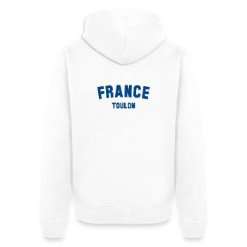 Toulon, France, France - Veste à capuche bio Premium Unisexe - blanc - Dos - Thijin (182cm)